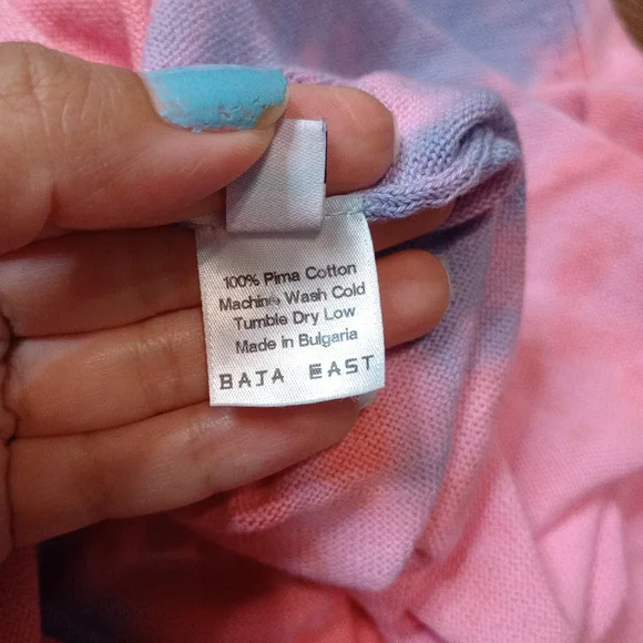 Baja East tie dye Pima Cotton Open Front Cardigan - Picture 6 of 9